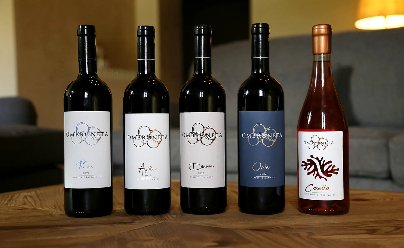 Ombroneta winery bottles, 2025